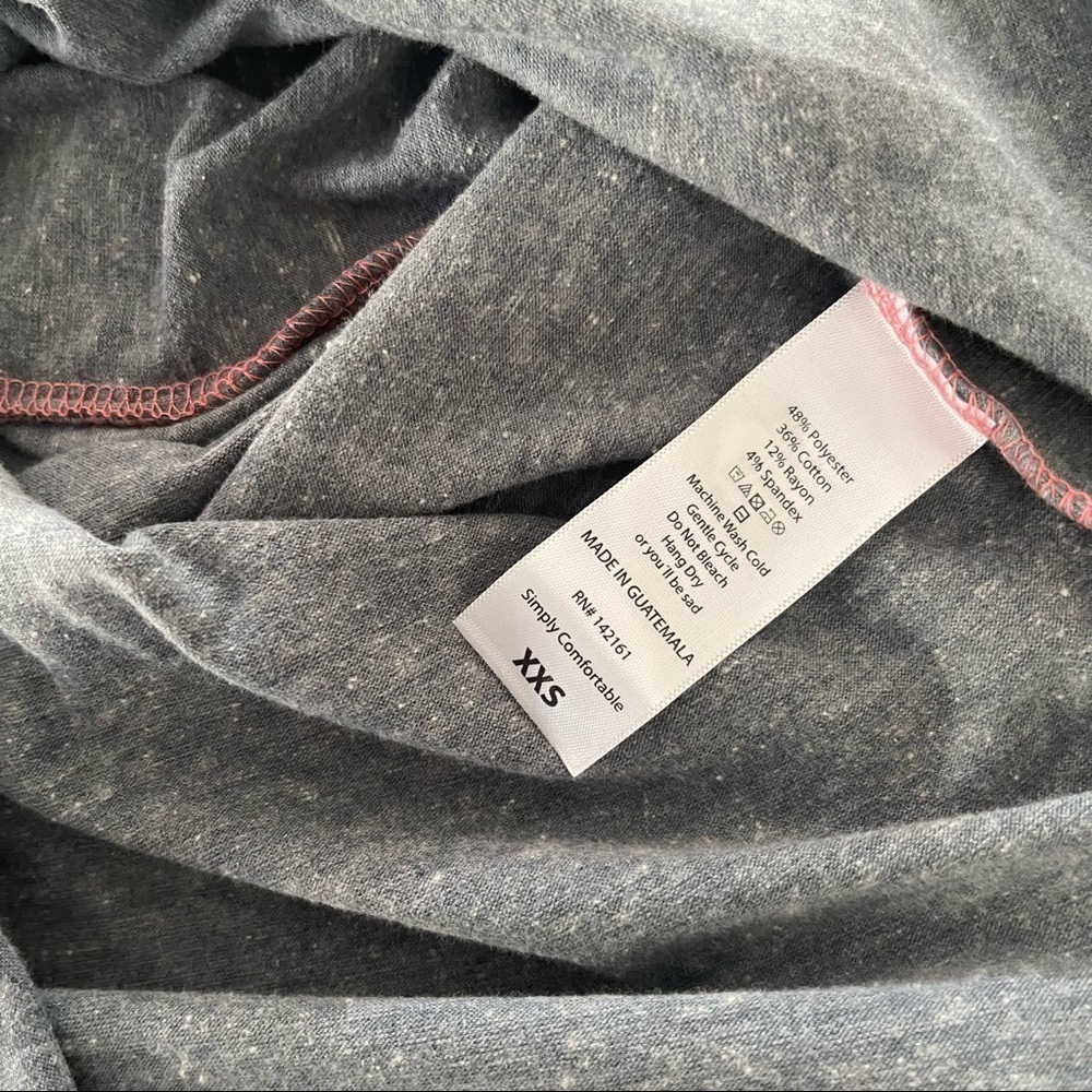 LULAROE Gray Peach Oversized Tunic Top XXL Scoop Neck 3/4 Sleeve NEW Casual - Picture 4 of 5